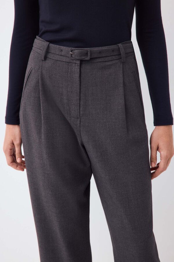 Pedro del Hierro Trousers with belt Grey