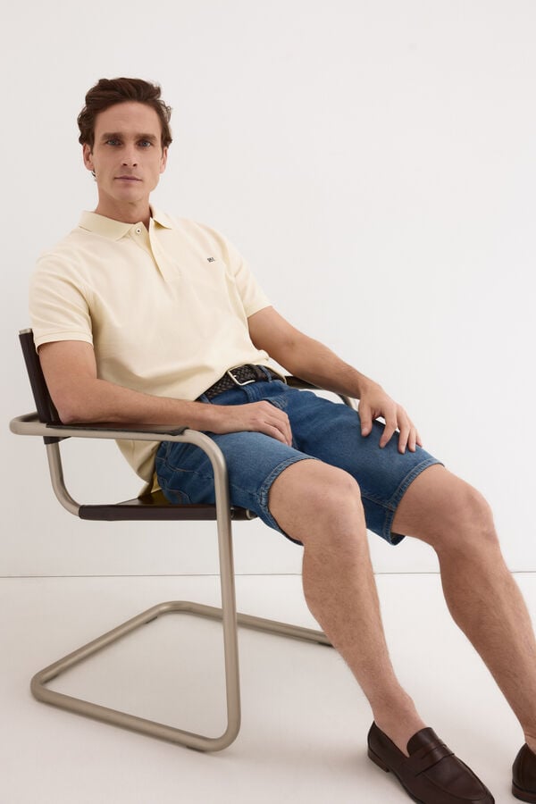 Pedro del Hierro Bermuda 5 bolsillos regular Azul