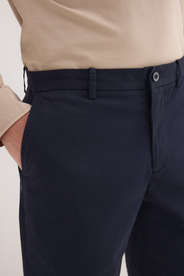 Pedro del Hierro Regular chino Bermuda shorts Blue