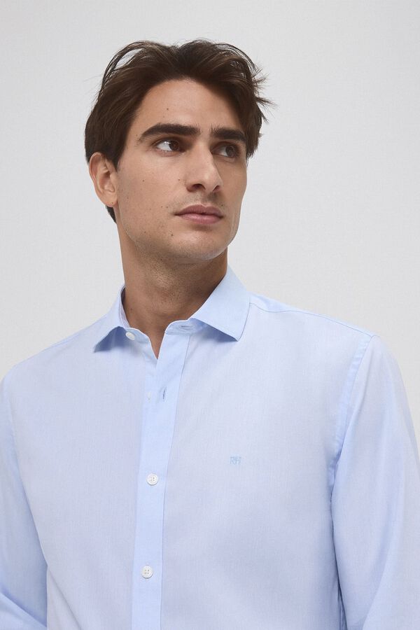 Pedro del Hierro Camisa estructura wrinkle free Azul
