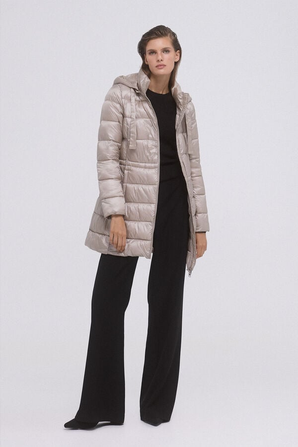 Pedro del Hierro Parka acolchada capucha Beige