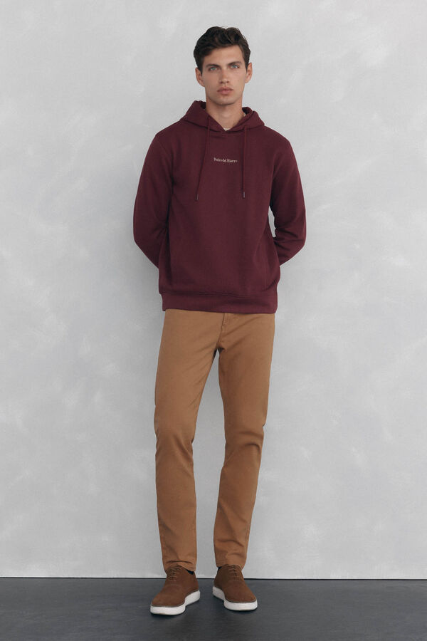 Pedro del Hierro Sweatshirt with hood Burgundy
