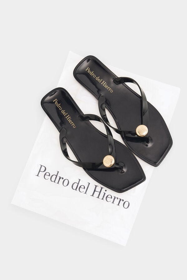 Pedro del Hierro Chinelo com logo Preto