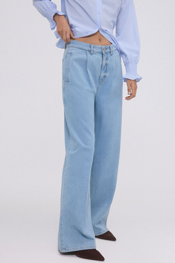 Pedro del Hierro Wide leg full length jeans Blue