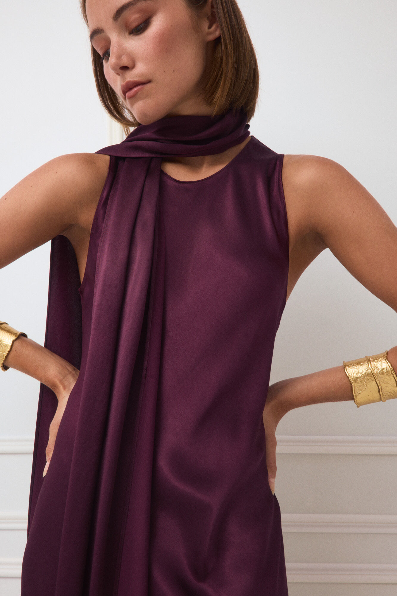 TFP by Tamara Falc&oacute; Detachable cape dress