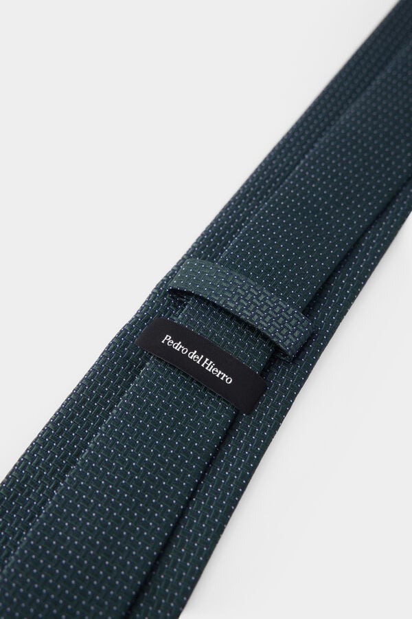 Pedro del Hierro Extra-fine silk tie Green