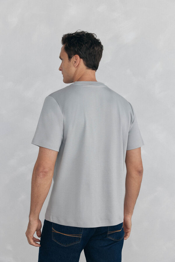 Pedro del Hierro Mercerized T-shirt Grey
