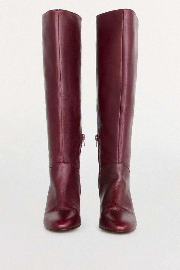 Pedro del Hierro High leather boot Burgundy