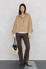 Pedro del Hierro Cape-style jacket with hood Beige