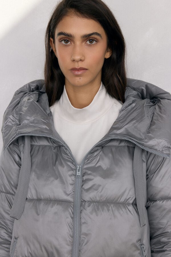 Pedro del Hierro Short hooded parka Grey