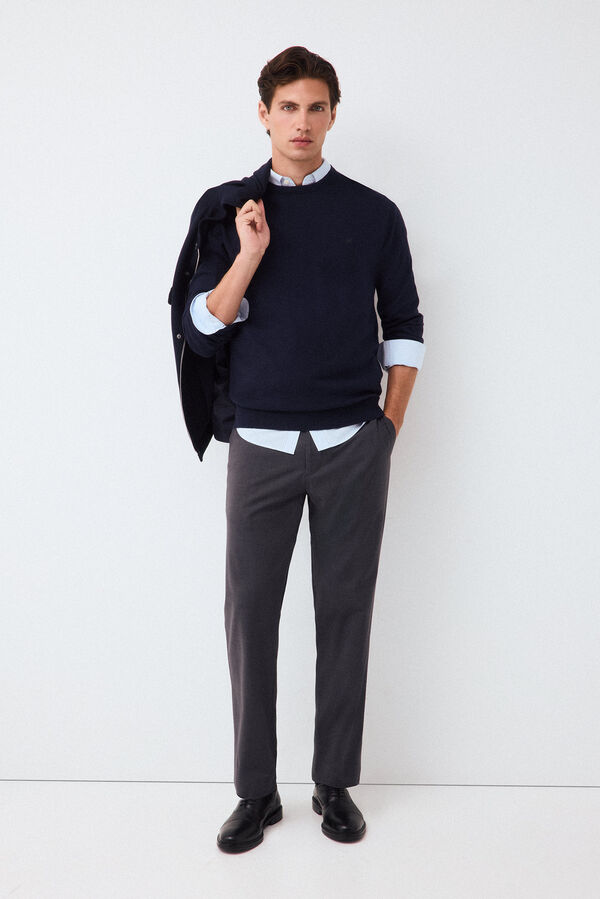 Pedro del Hierro Premium cotton silk cashmere knit jumper Blue