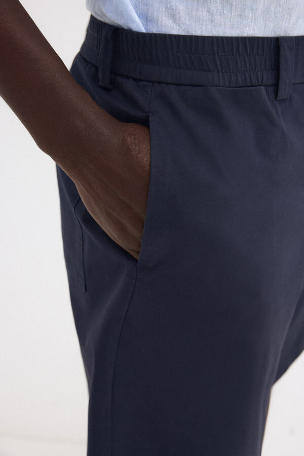 Pedro del Hierro Lightweight elasticated Bermuda shorts Blue