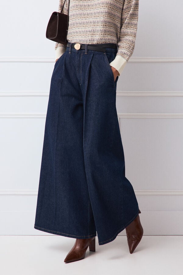 TFP by Tamara Falc&oacute; Super wide leg jeans Blue