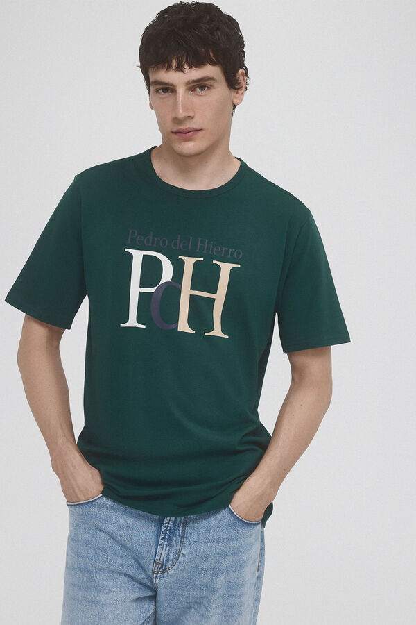 Pedro del Hierro Logo T-shirt Green
