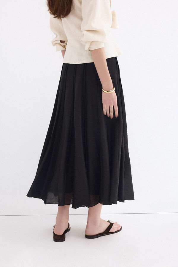 Pedro del Hierro Godet flared skirt Black