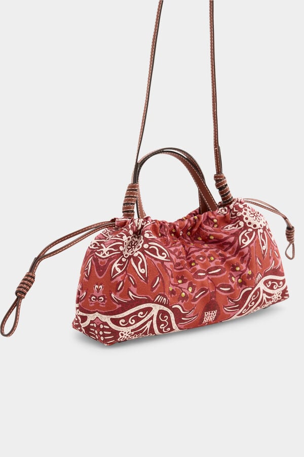 Pedro del Hierro Mala a tiracolo estampada Beige