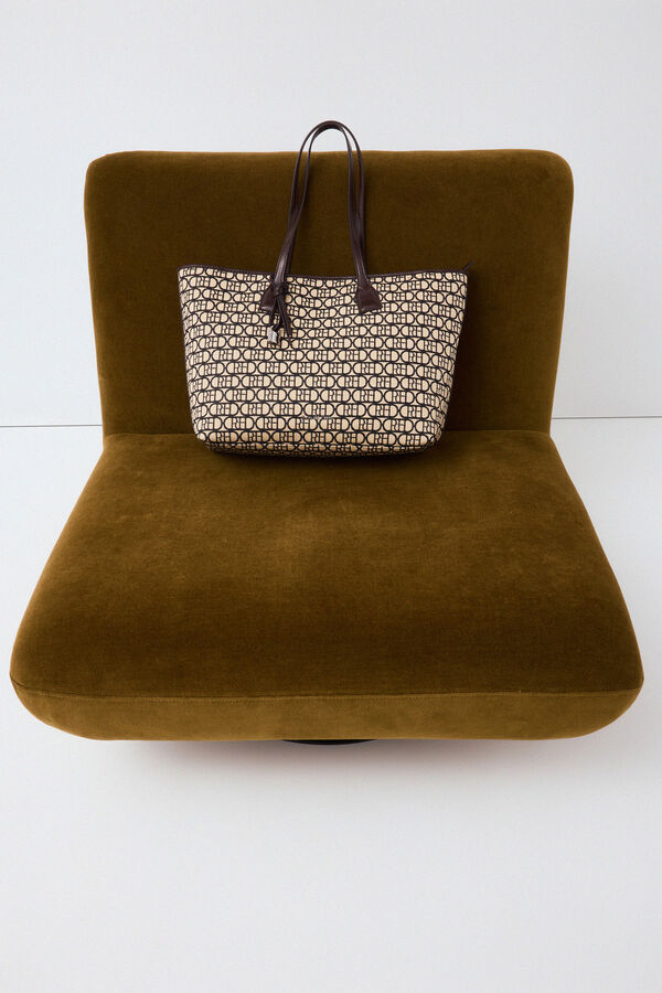 Pedro del Hierro Mala tote bag com logo Beige
