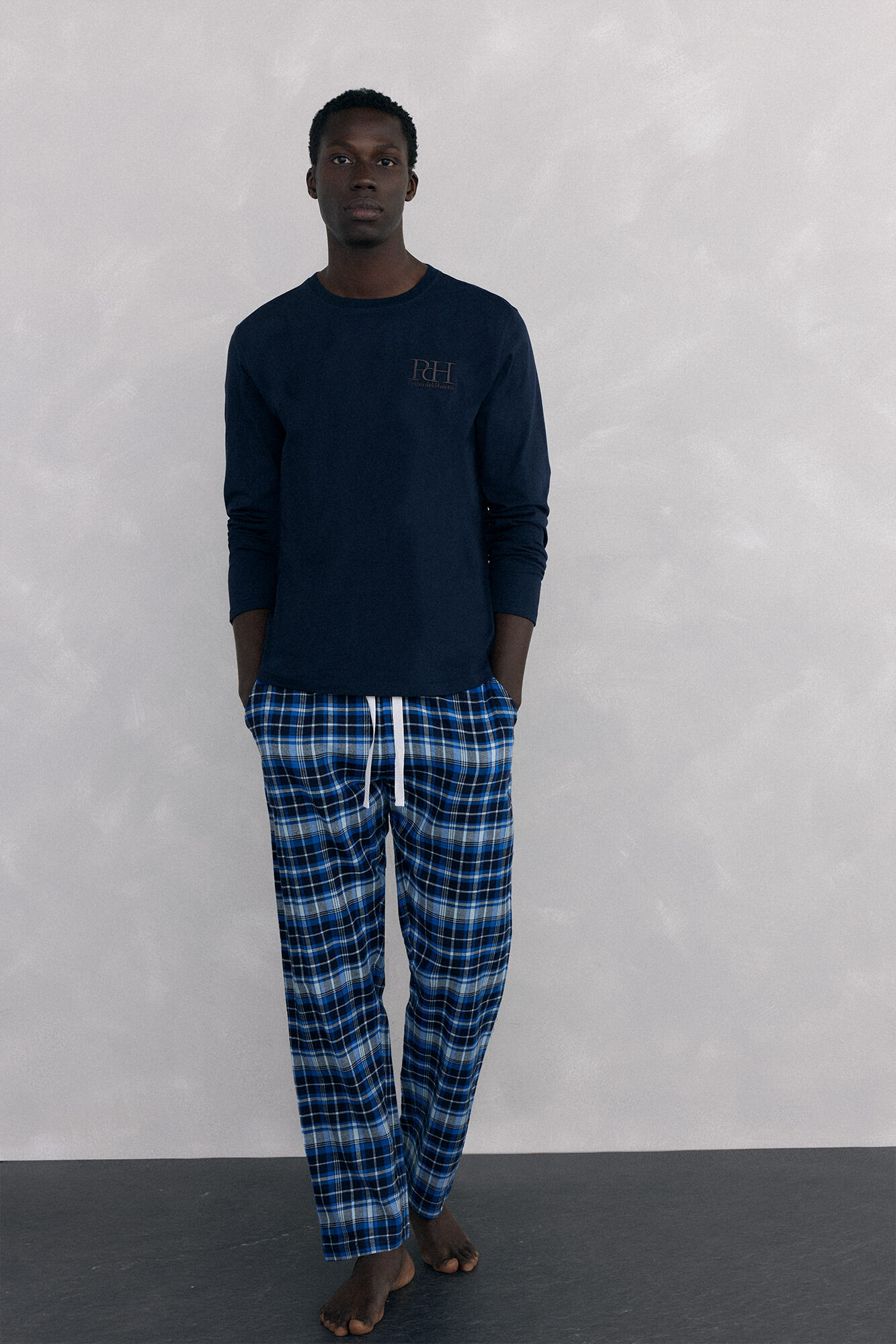 Pedro del Hierro Jersey-knit and cloth pyjama set