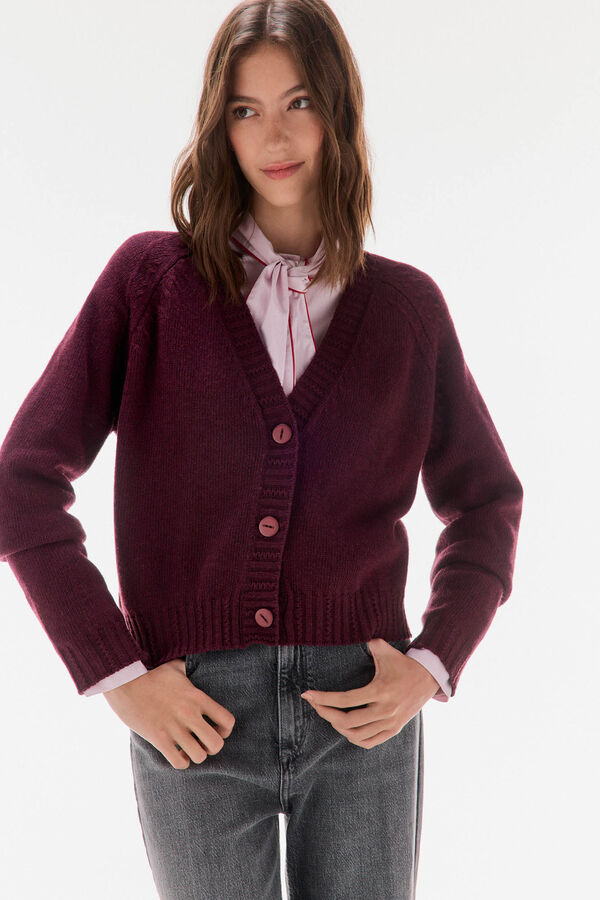 TFP by Tamara Falcó V buttons jacket Burgundy