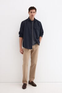 Pedro del Hierro Camisa em linho com bolsos