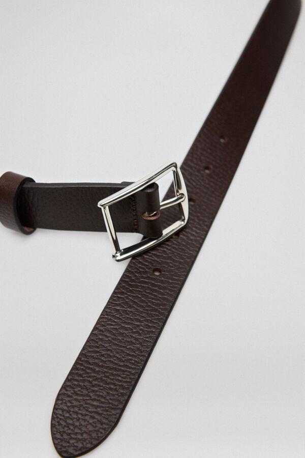 Pedro del Hierro Plain leather belt Brown