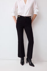 Pedro del Hierro Cropped flare jeans Black