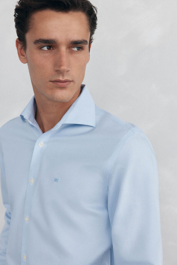 Pedro del Hierro Striped dress shirt, non-iron + anti-stain White