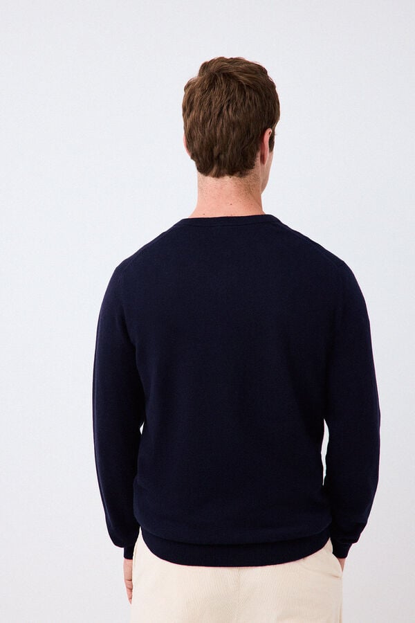 Pedro del Hierro Cashmere merino wool premium jumper Blue