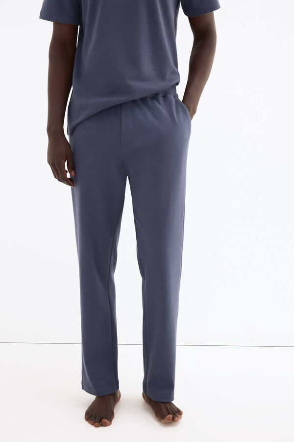 Pedro del Hierro Spanish cotton long trousers Blue