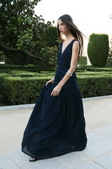 Pedro del Hierro Long fluid lace dress Blue