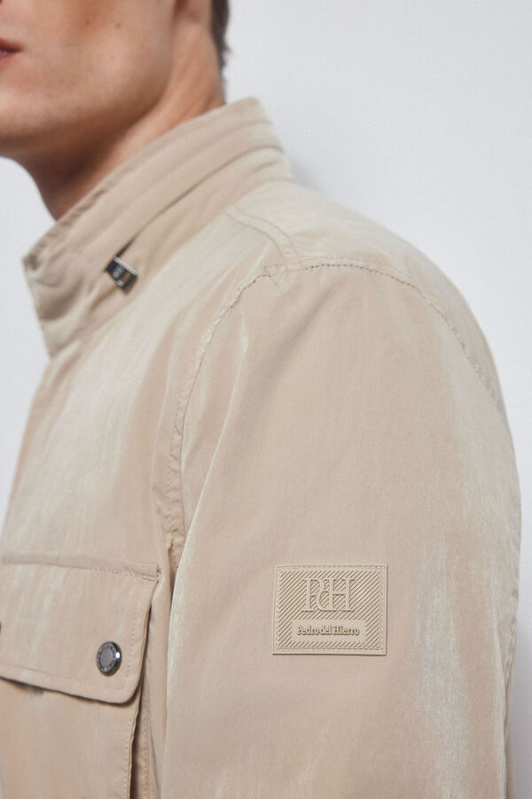 Pedro del Hierro Technical four-pocket jacket Beige