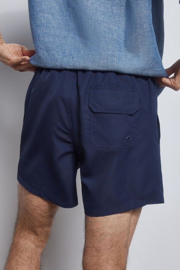 Pedro del Hierro Textured fabric button fastening swim shorts Blue