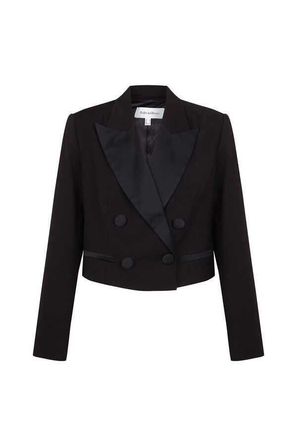 Pedro del Hierro Black short blazer Black