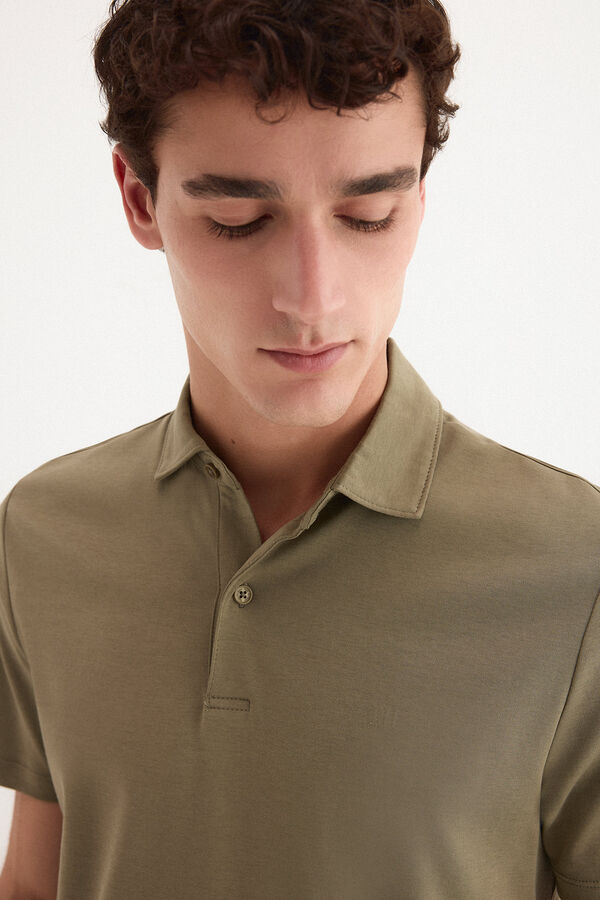 Pedro del Hierro Mercerized polo shirt Green