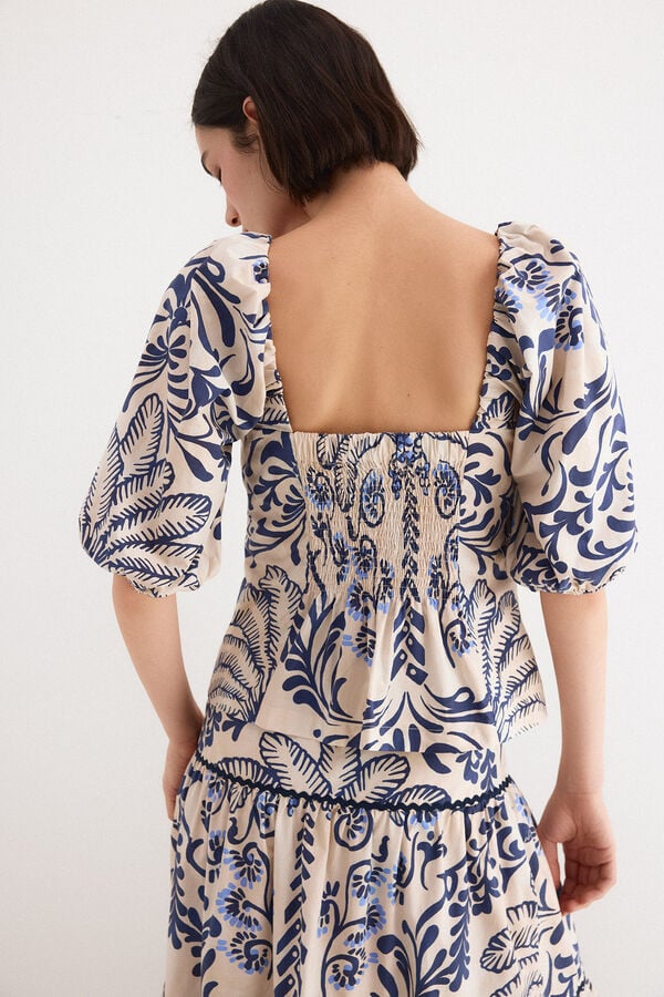 TFP by Tamara Falc&oacute; Top with knot Ecru