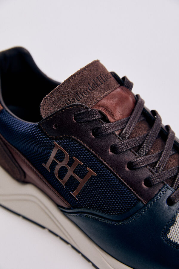 Leather rubber-soled sneakers display picture 3