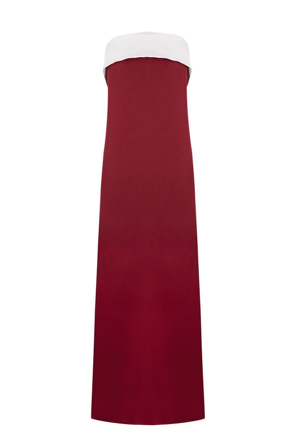 Pedro del Hierro Long strapless dress Burgundy