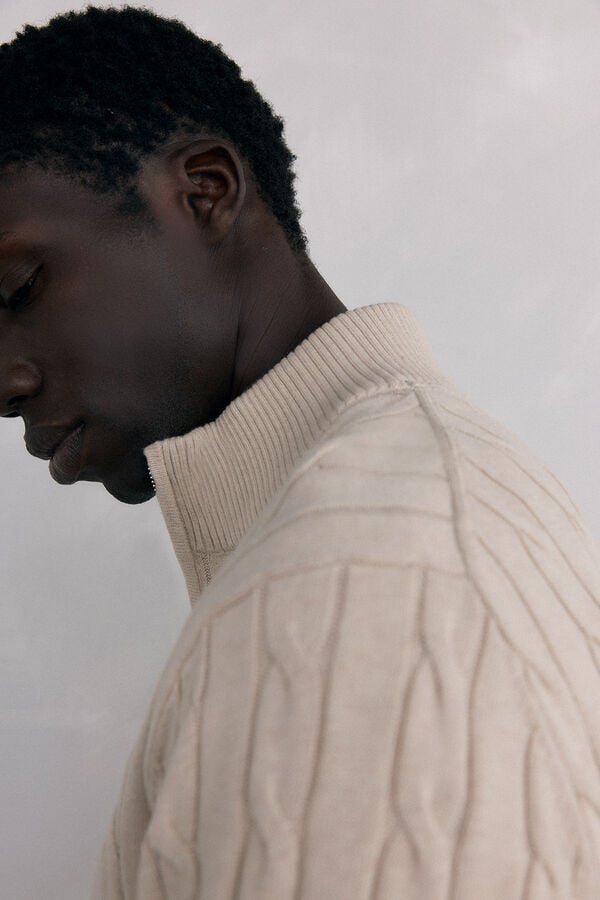 Pedro del Hierro Trucker neck jumper Beige