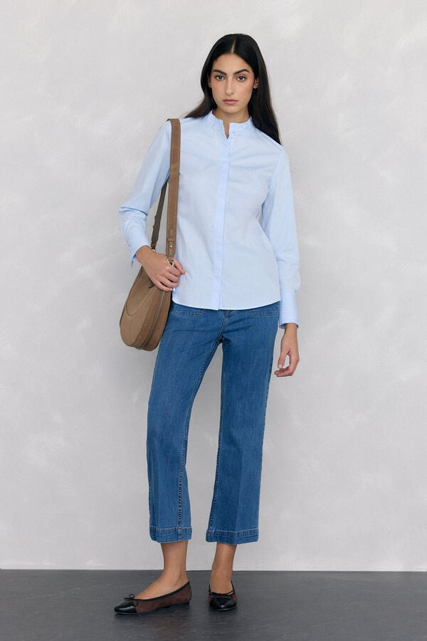 Pedro del Hierro Textured shirt Blue