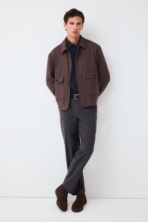 Pedro del Hierro Plaid jacket Brown