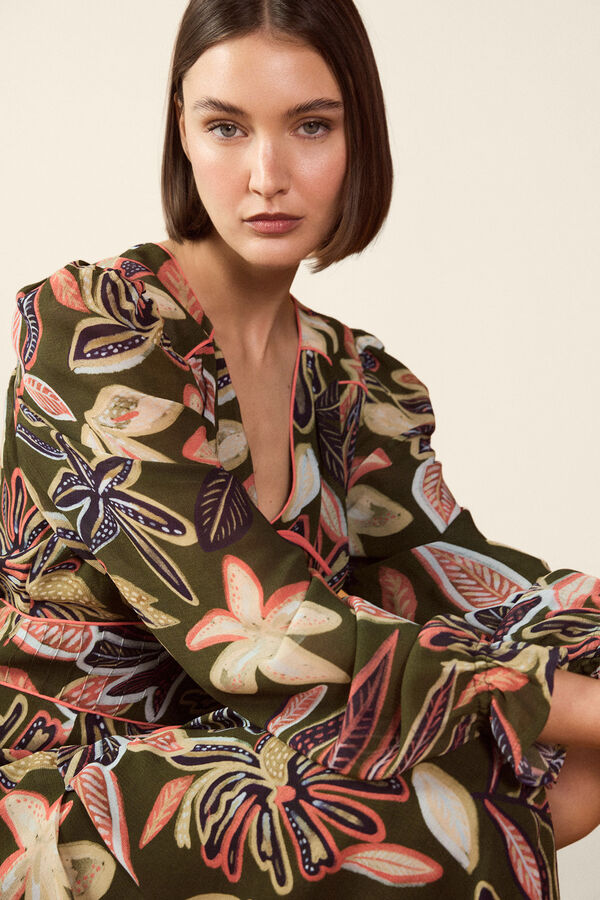 TFP by Tamara Falc&oacute; Border print dress Purple