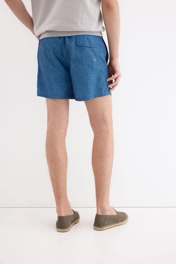 Pedro del Hierro Logo print swimwear Blue