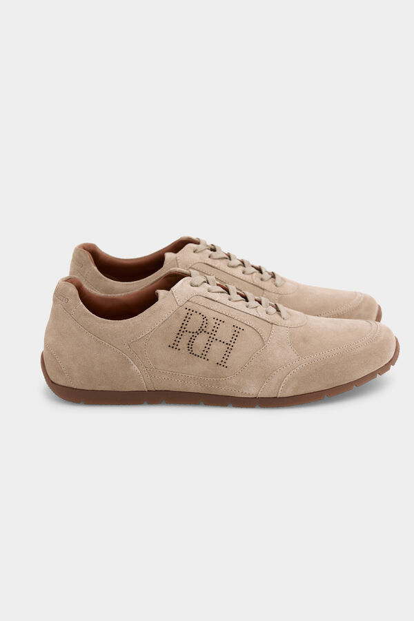 Pedro del Hierro Leather sneaker Beige