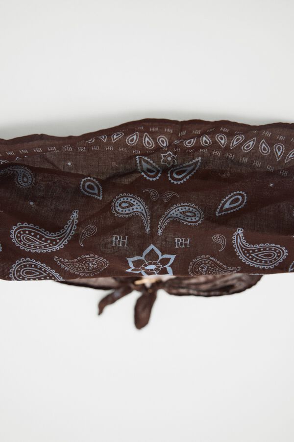 Pedro del Hierro Paisley print scarf Brown