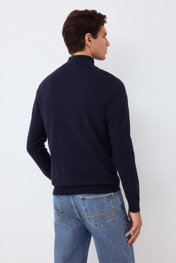 Pedro del Hierro Premium cotton silk cashmere knit jumper Blue