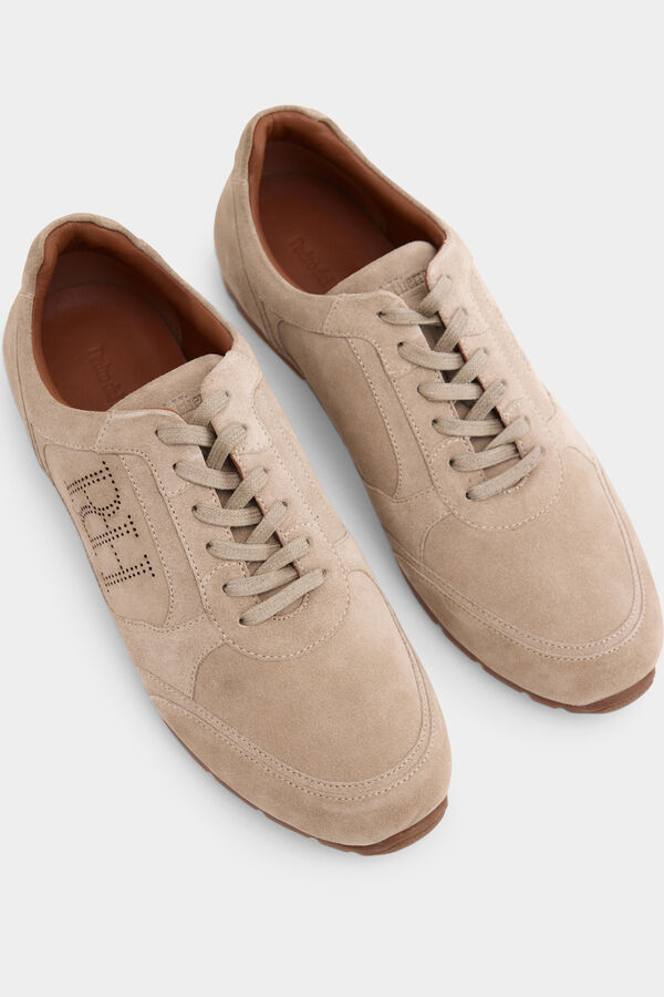 Pedro del Hierro Leather sneaker Beige