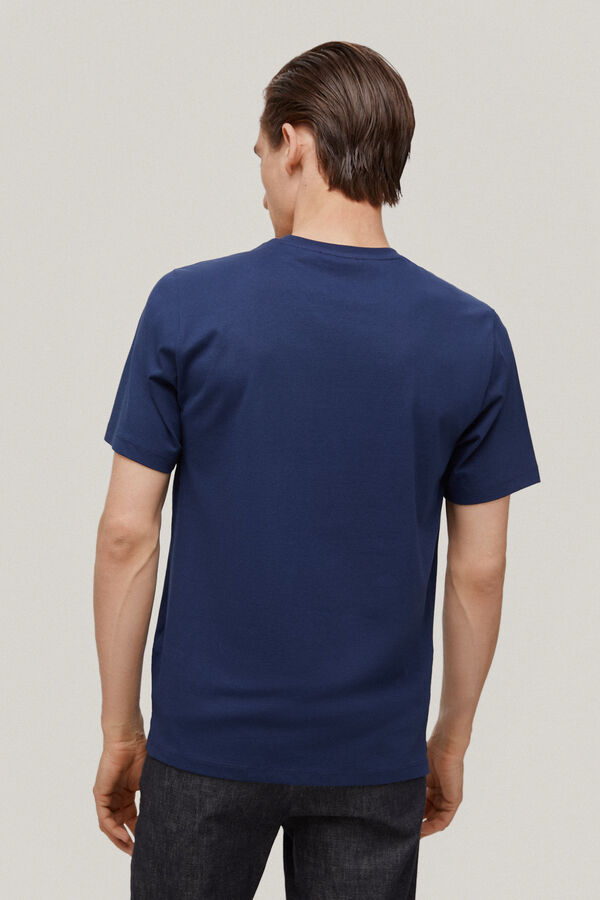 Pedro del Hierro Camiseta logo fantasía Azul