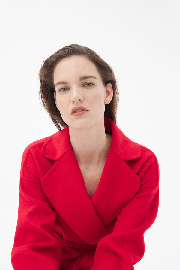 Pedro del Hierro Abrigo largo double-face Rojo