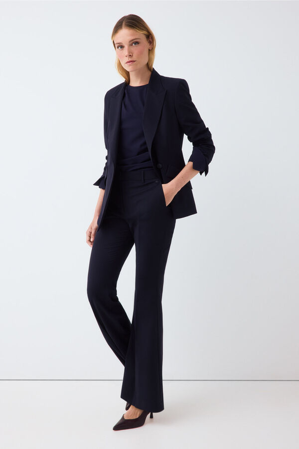 Pedro del Hierro Flare trousers Blue