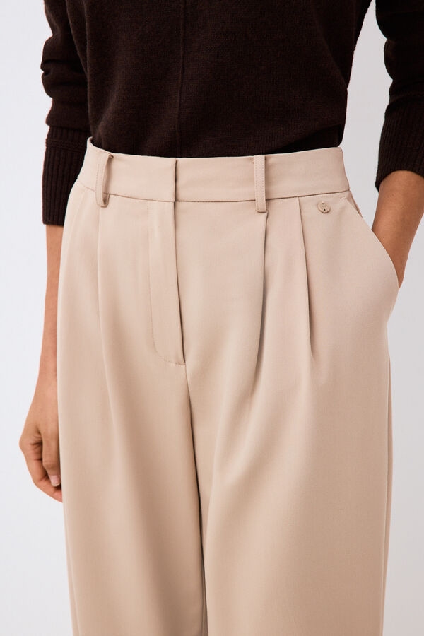 Pedro del Hierro Trousers with pleats Beige